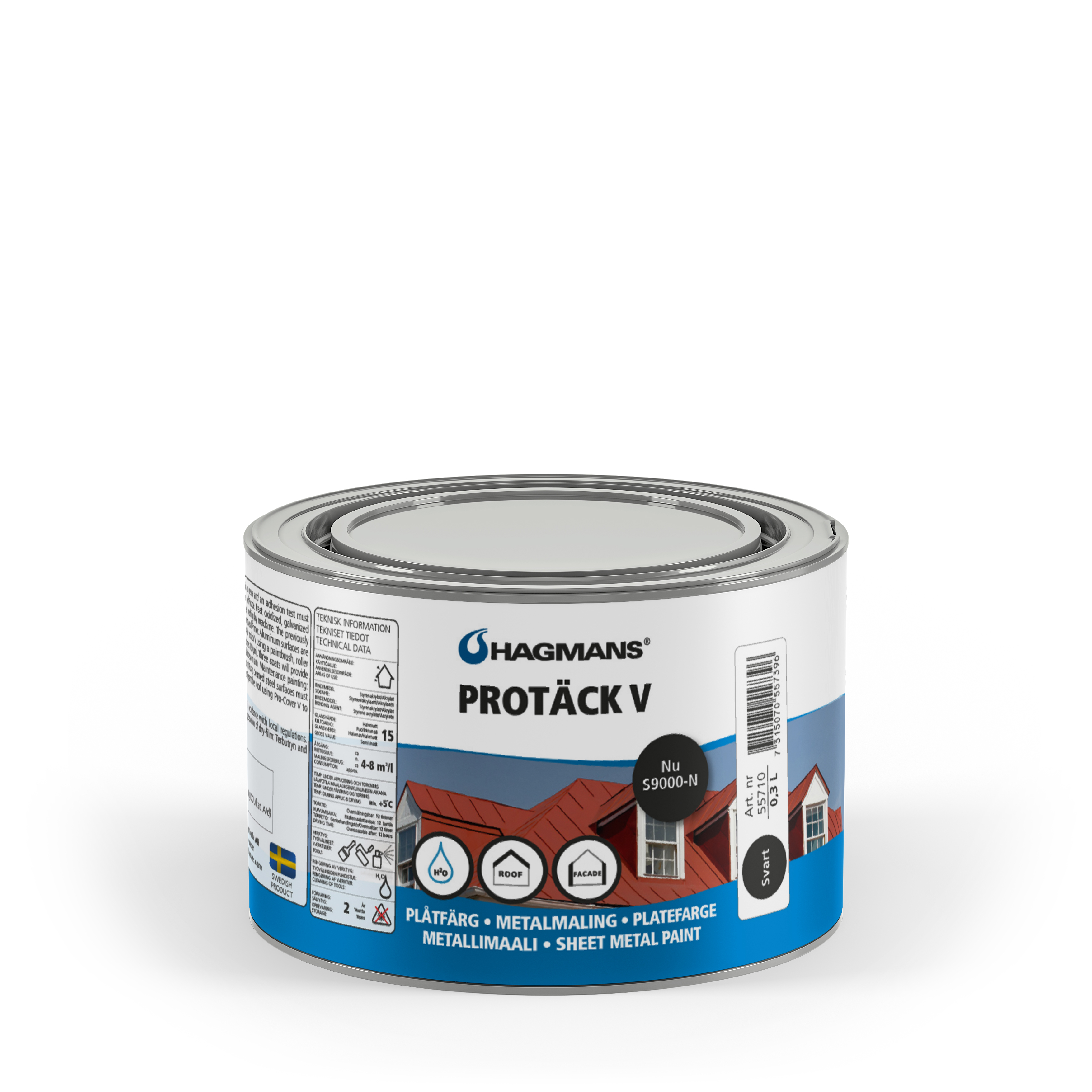 Hagmans Protäck V Svart 0,3 L