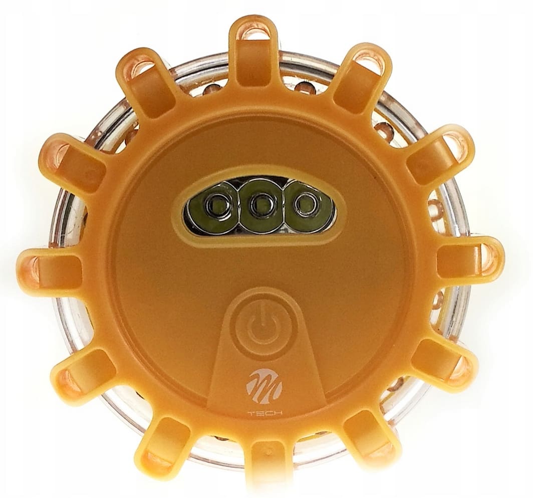 Magnetisk UFO LED-vägvarningslampa för nödsituationer, stöttålig, vattentät, 3 x AAA-batterier, gul. - 5