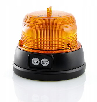 Magnetisk varningslampa, saftblanadre, homologering E9 R6510R, batteridriven 2 x 9V, orange
