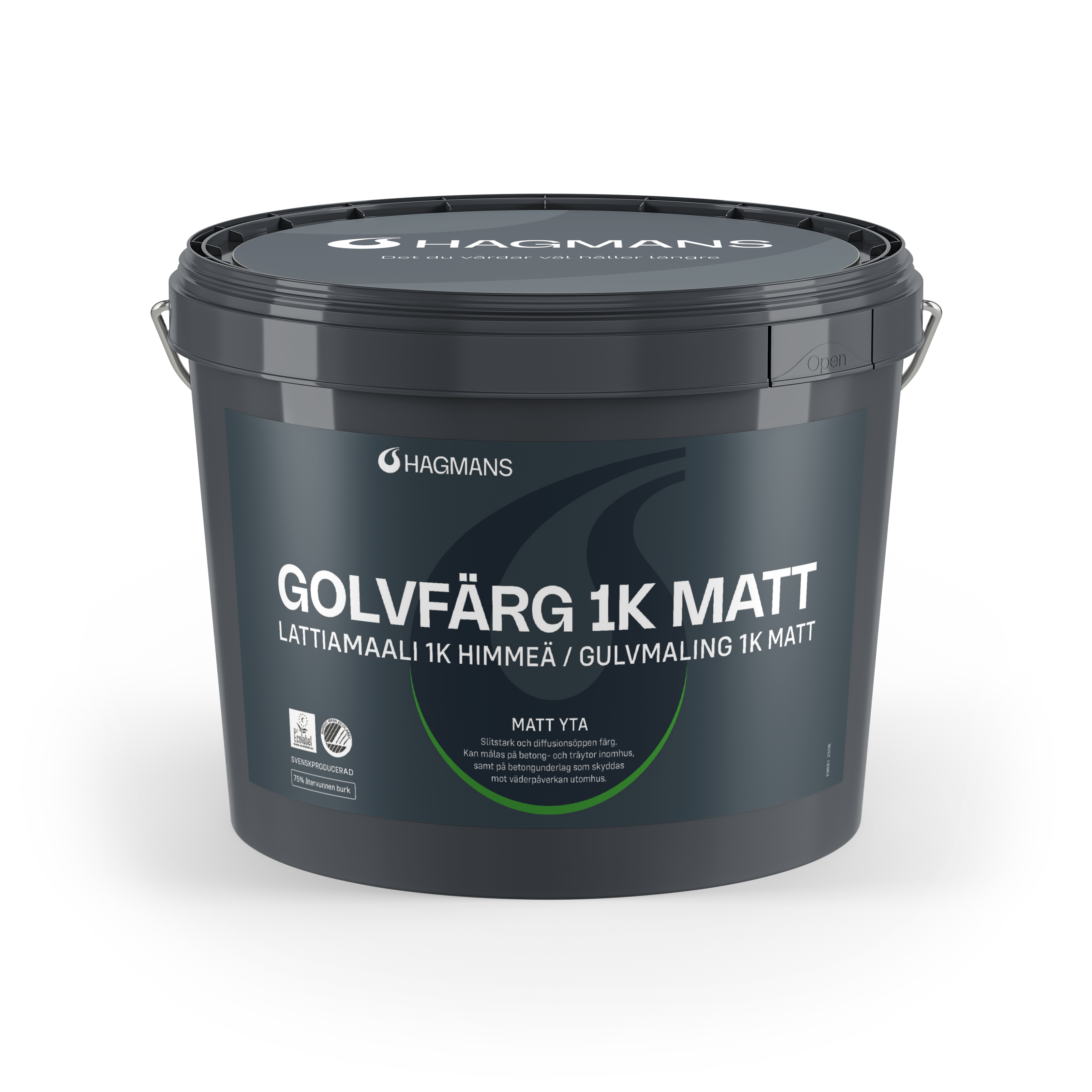 Hagmans Golvfärg 1K Matt Ljusgrå 3 L