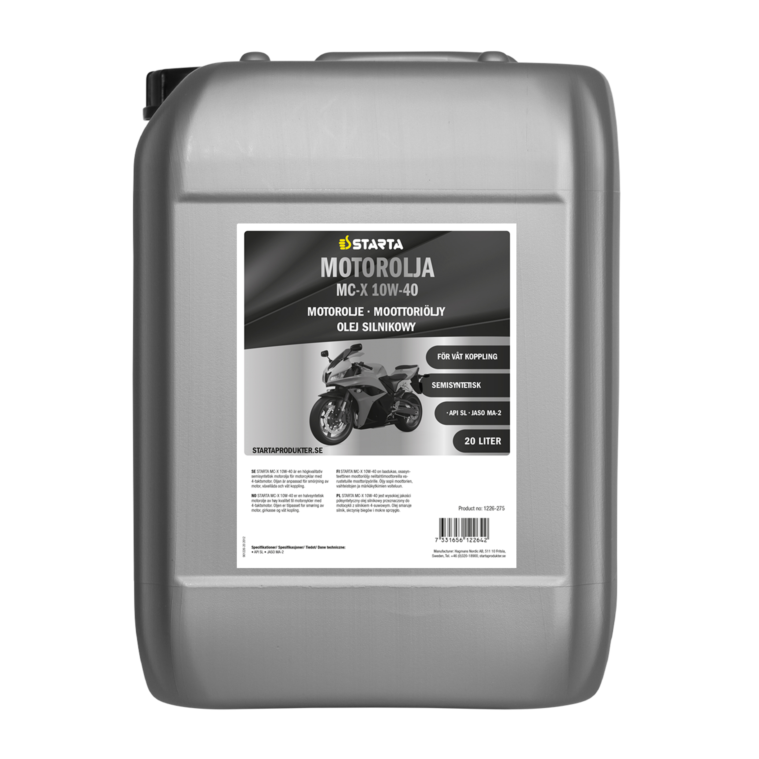 Starta Motorolja MC-X 10W-40 20 L - 2