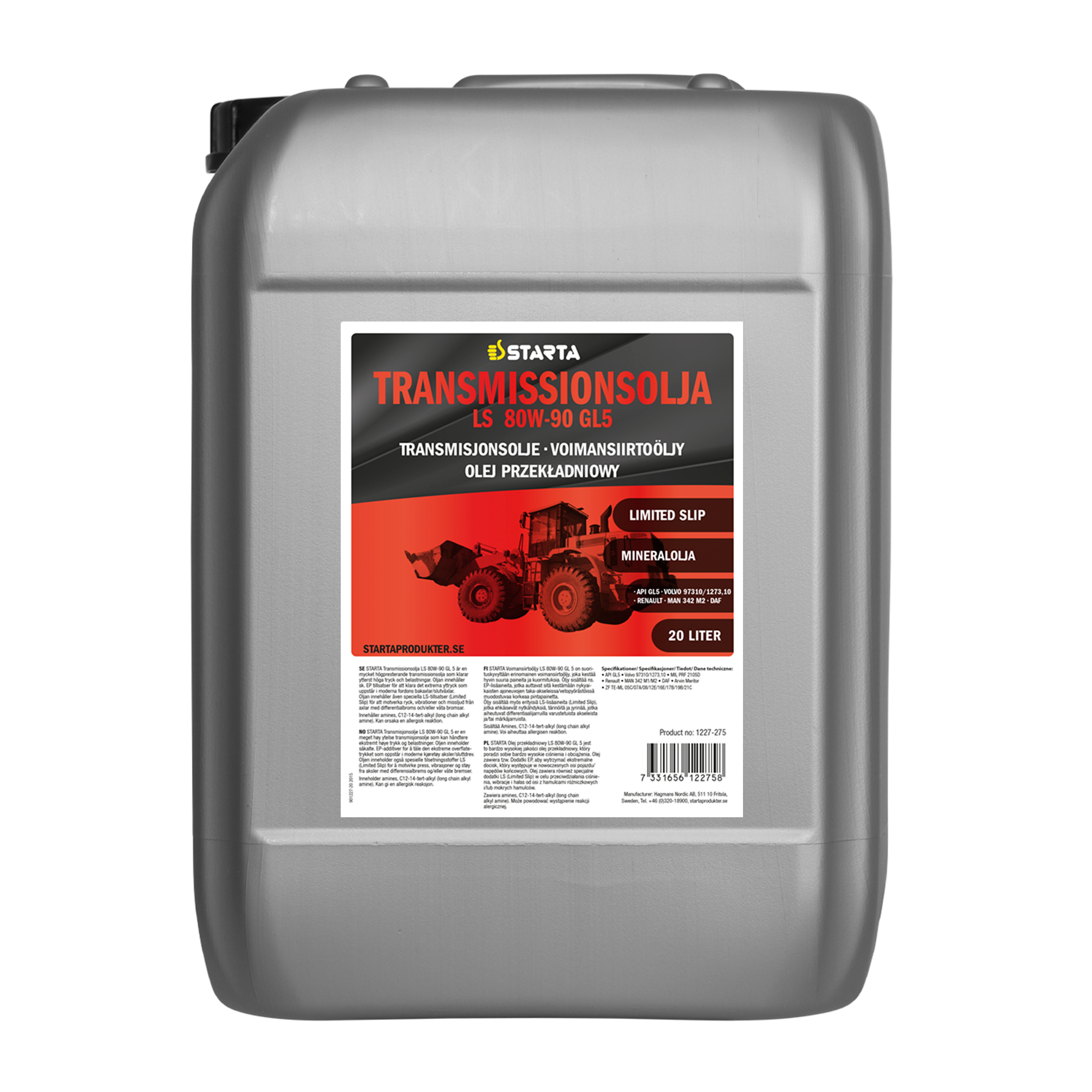 Starta Transmissionsolja LS  80W-90 GL5 20 L - 3