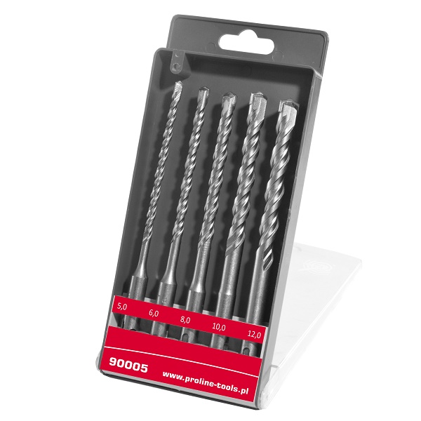 PROLINE TOOLS 5 Delar Betongborr SDS Plus (5, 6, 8, 10, 12 mm), Proline
