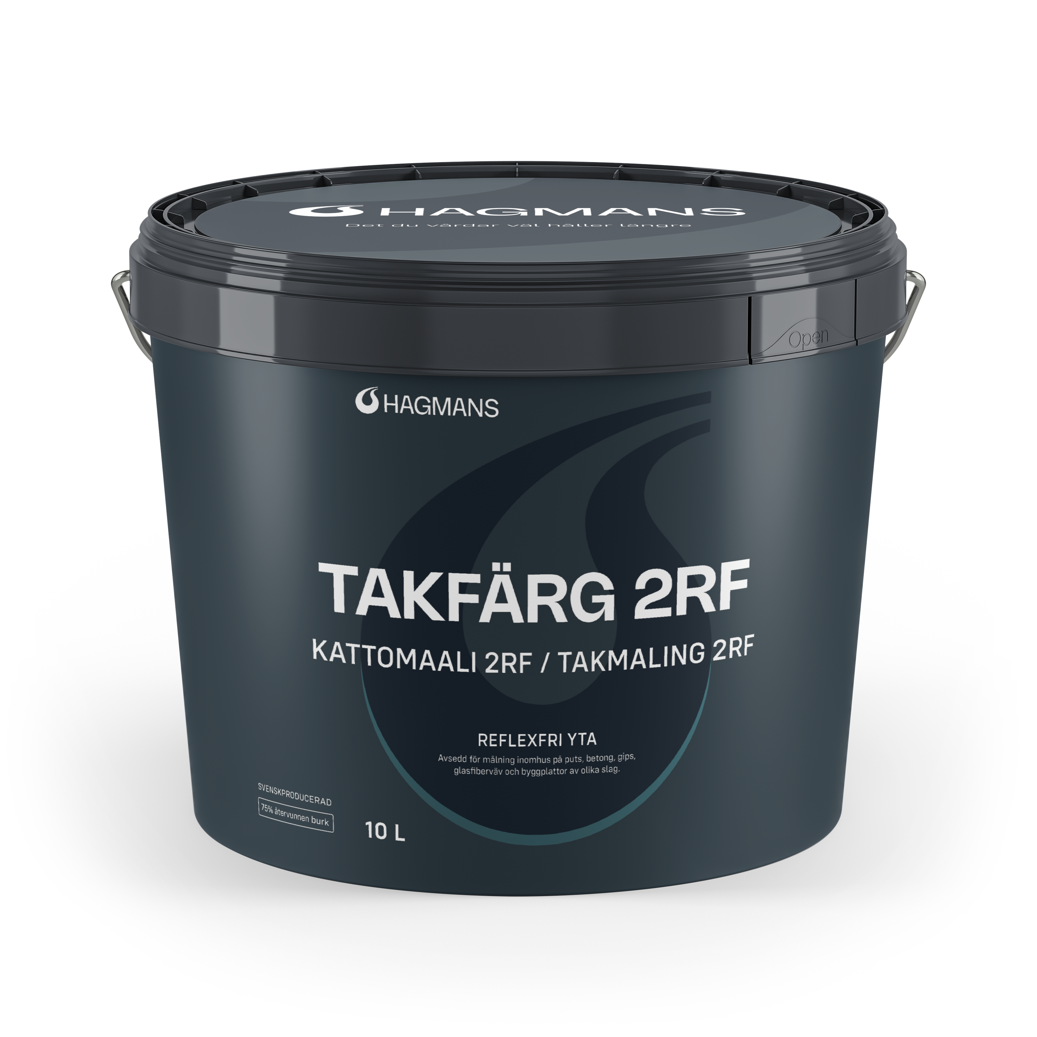 Hagmans Takfärg 2 RF Vit 10 L