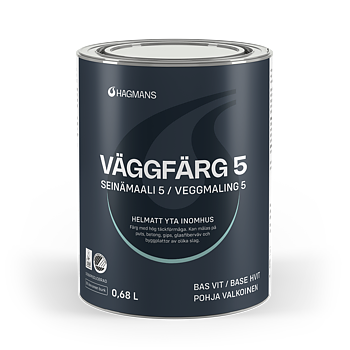 Hagmans Väggfärg 5 Vit/Bas A 0,68 L