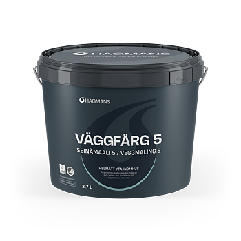 Hagmans Väggfärg 5 Vit/Bas A 2,7 L