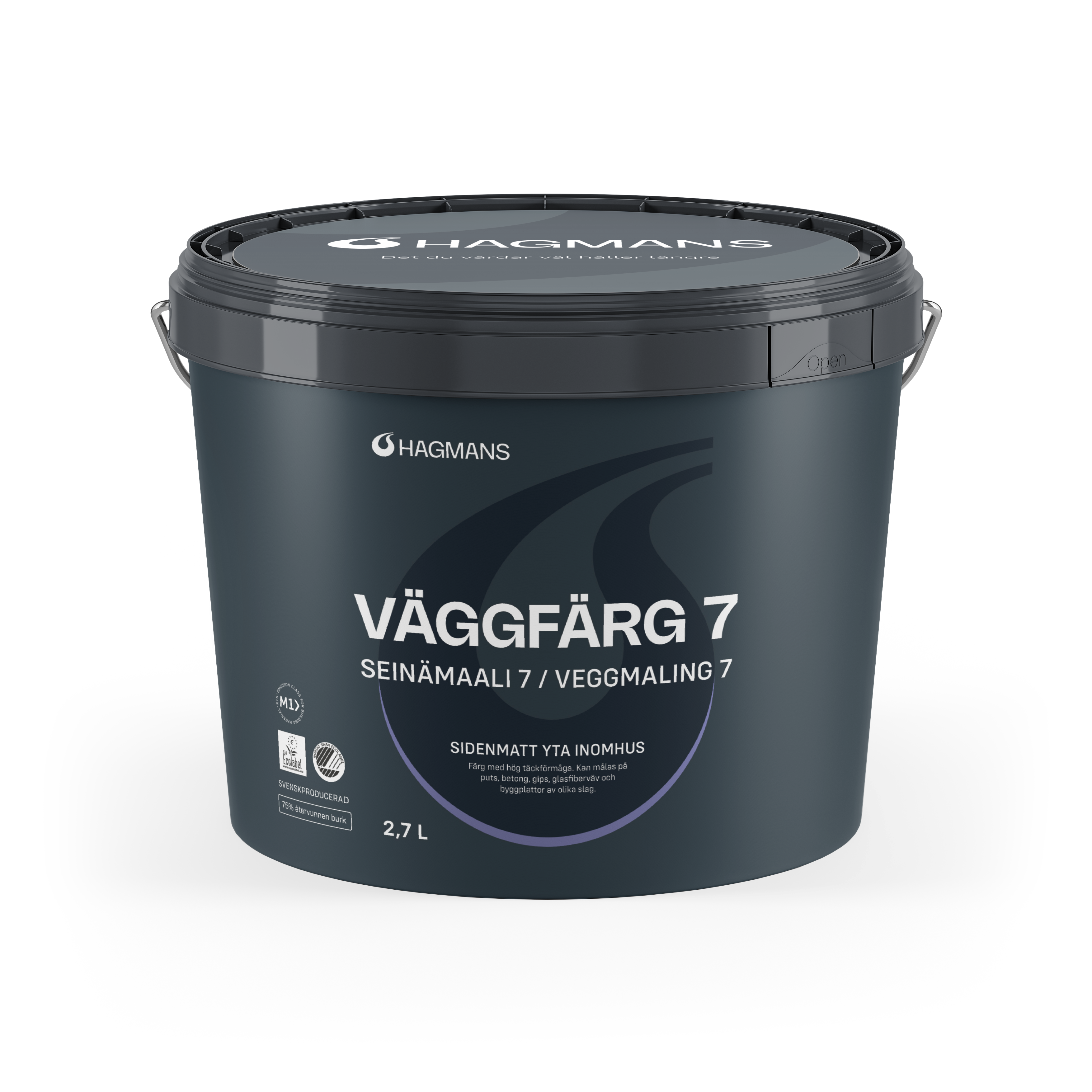 Hagmans Väggfärg 7 Vit/Bas A 2,7 L