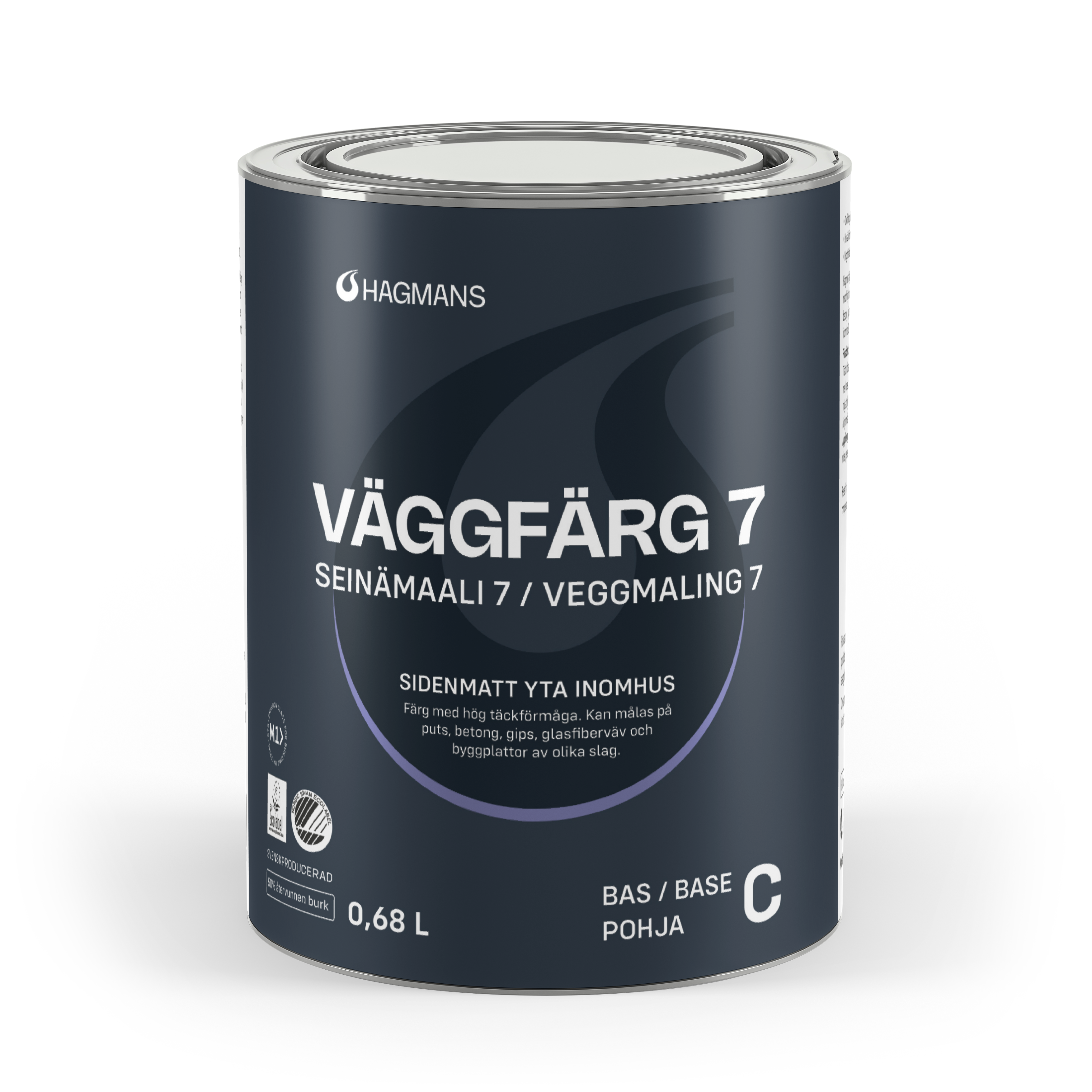 Hagmans Väggfärg 7 Bas C 0,68 L