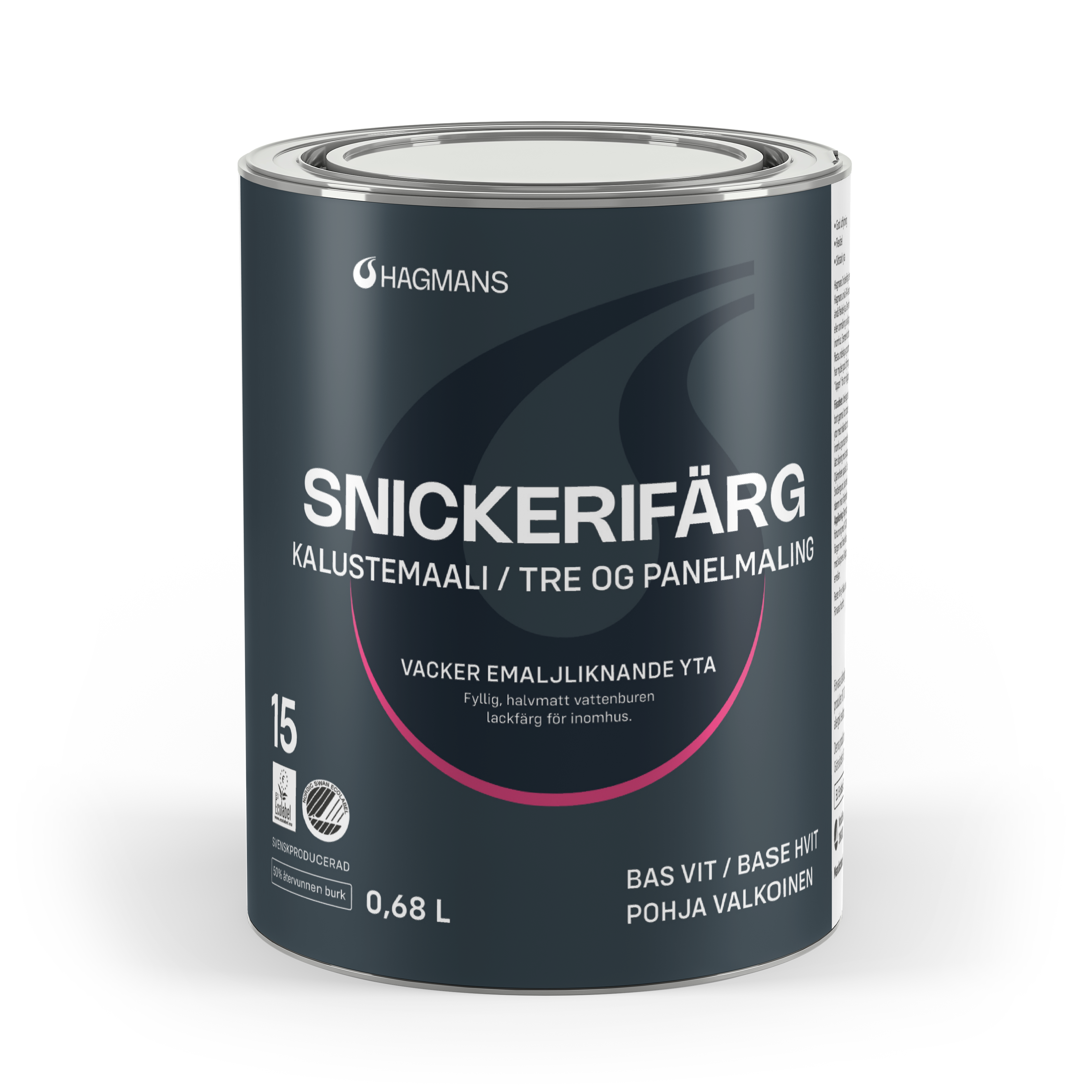 Hagmans Snickerifärg 15 Bas Vit 0,68 L