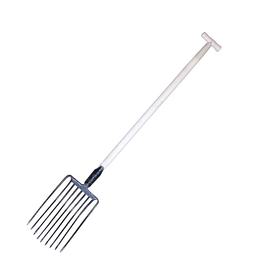Grusgaffel, träskaft 1m