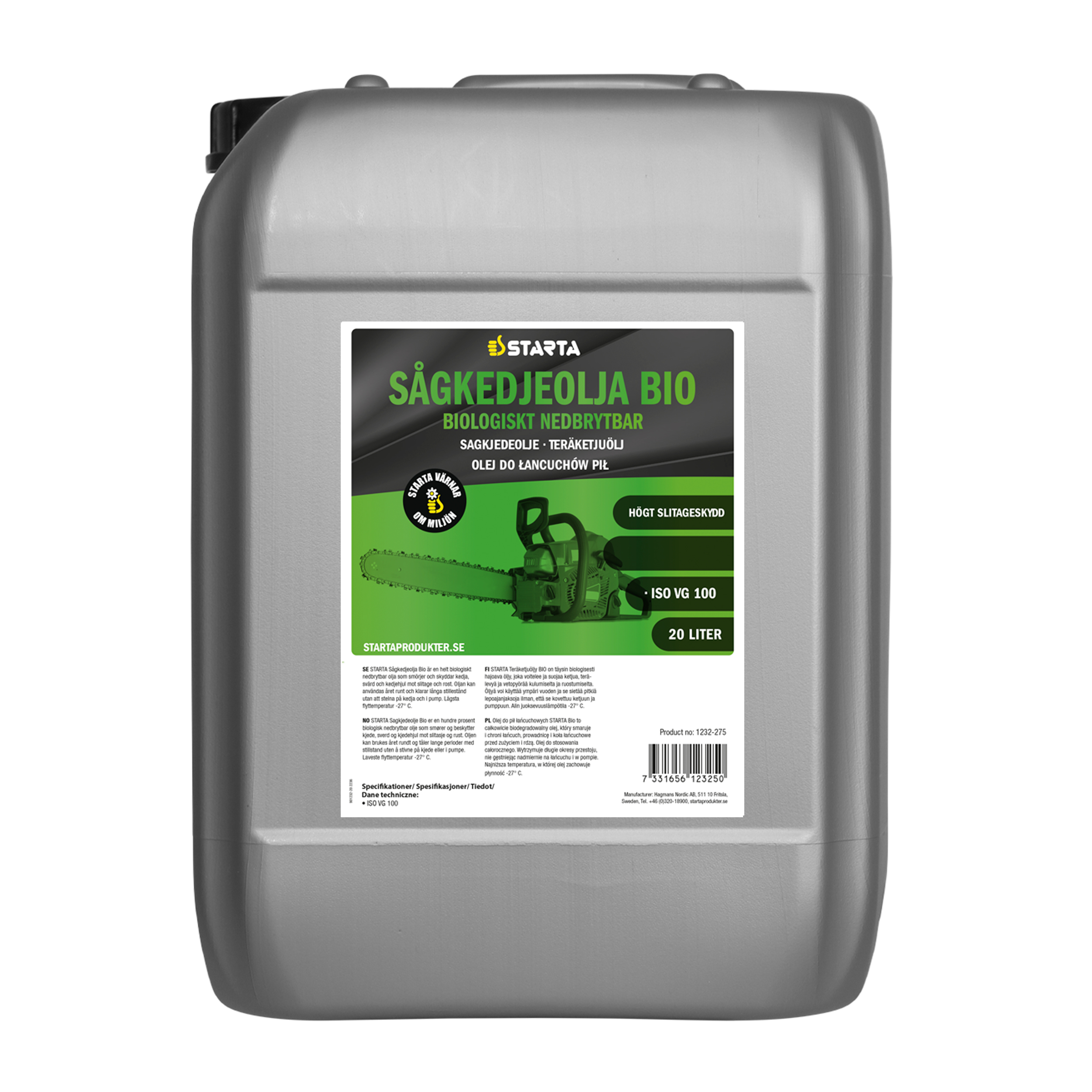 Starta Sågkedjeolja BIO 20 L - 3