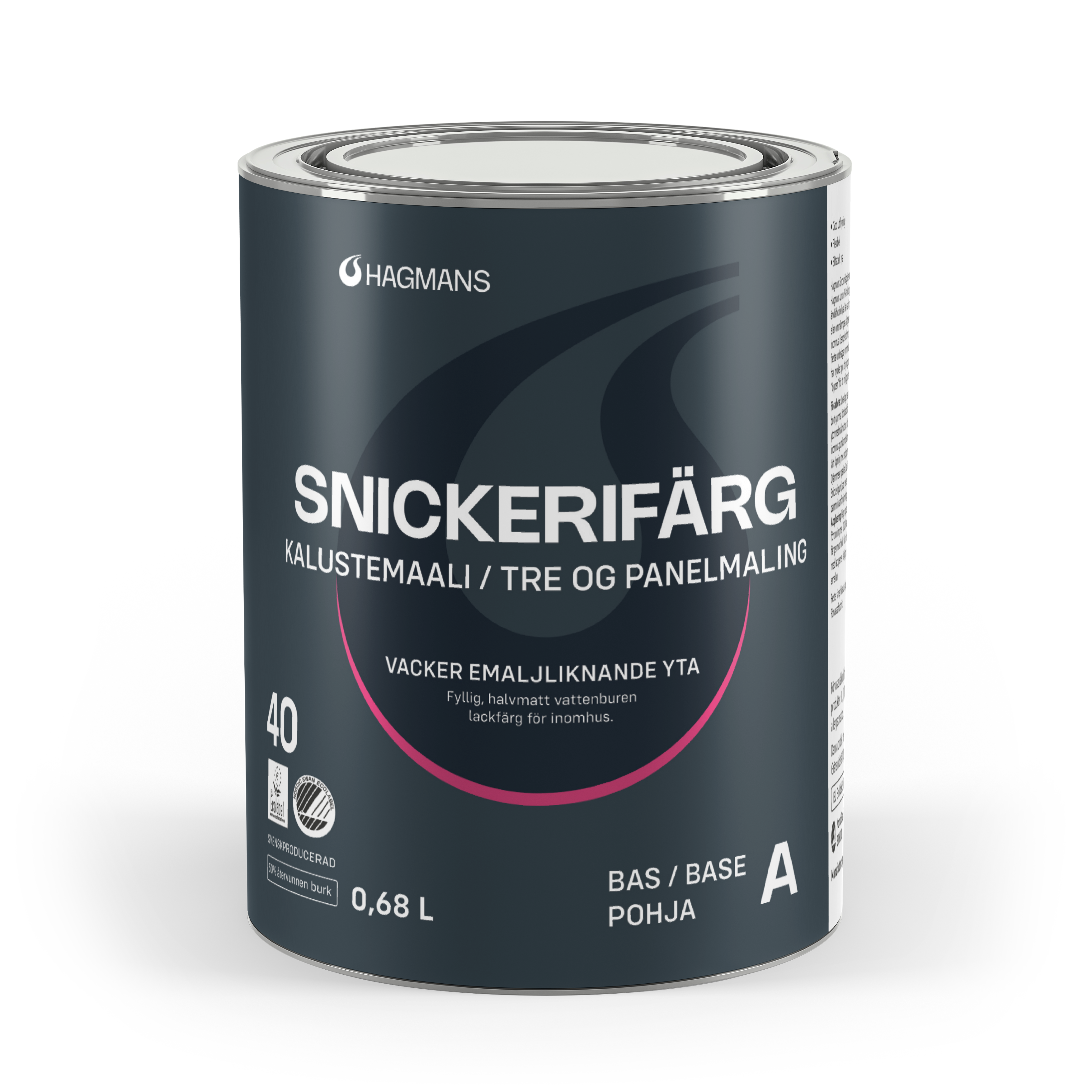 Hagmans Snickerifärg 40 Bas A 0,68 L