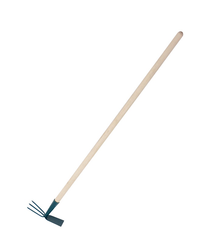 Simple Hoe with Förk with Wood Stem Length 110 cm