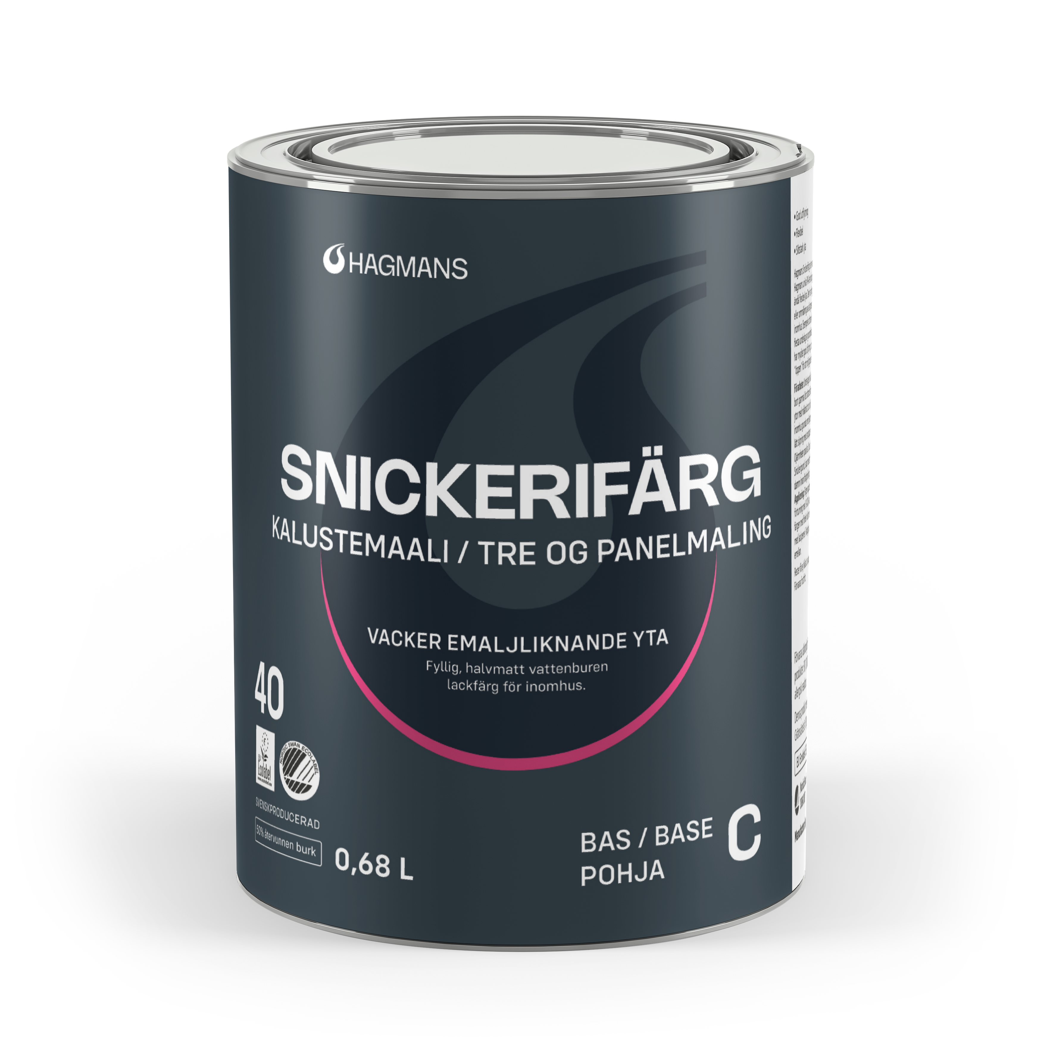 Hagmans Snickerifärg 40 Bas C 0,68 L