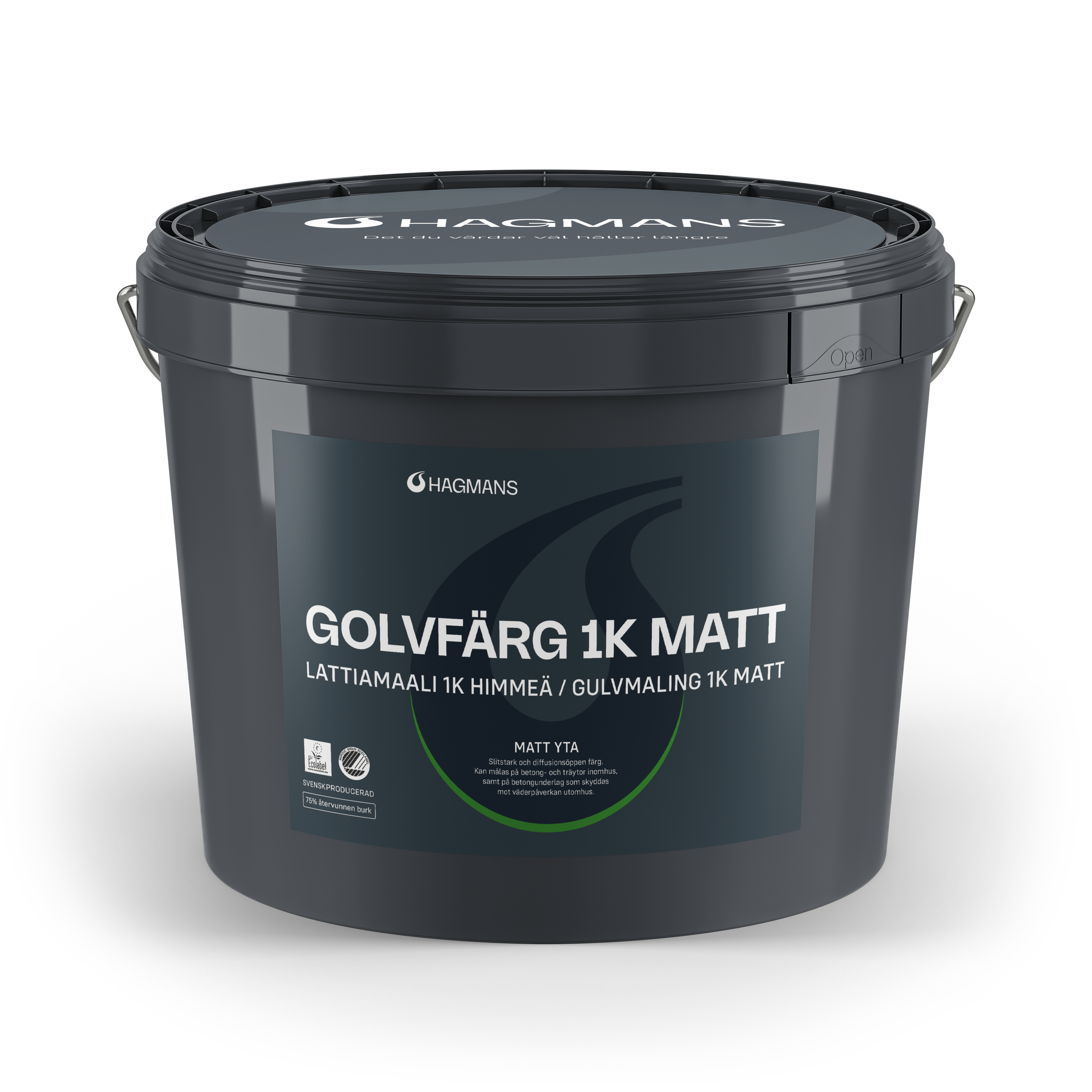 Hagmans Golvfärg 1K Matt Vit 10 L