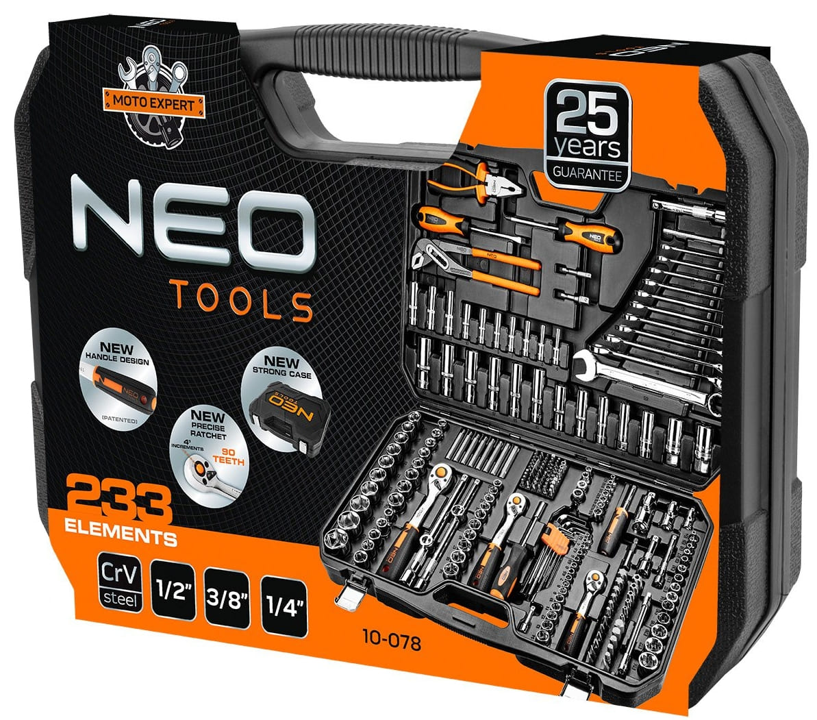 Neo Tools Hylsnyckelsats 233 delar 1/2, 3/8, 1/4, NeoTools - 8