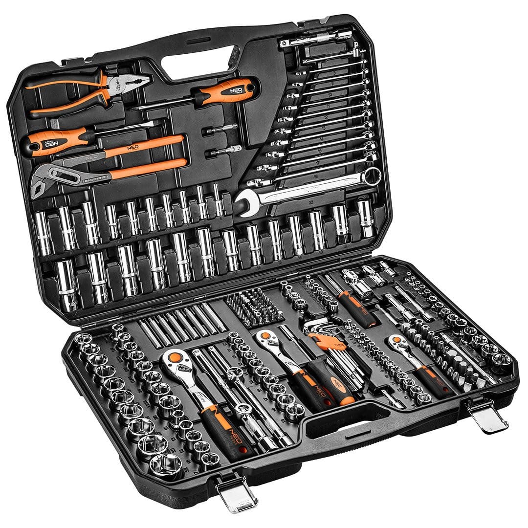 Neo Tools Hylsnyckelsats 233 delar 1/2, 3/8, 1/4, NeoTools