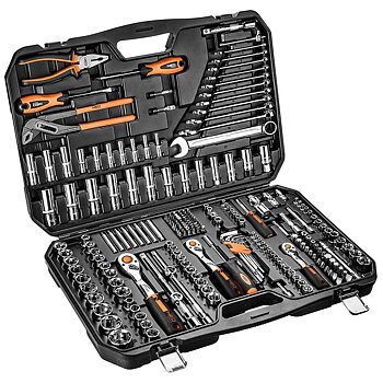 Neo Tools Hylsnyckelsats 233 delar 1/2, 3/8, 1/4, NeoTools
