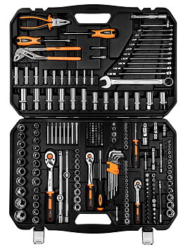 Neo Tools Hylsnyckelsats 233 delar 1/2, 3/8, 1/4, NeoTools