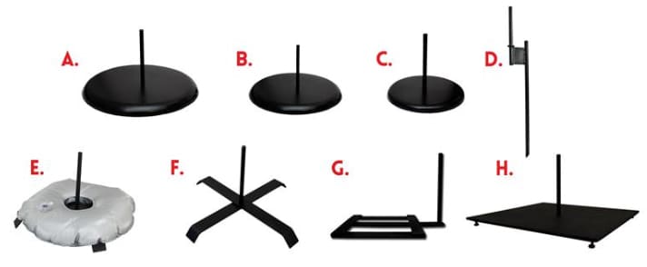 Övriga5 Tyngdpåse som fylls med vatten, till flaggfot 12 kg 52 x 52 cm - 4