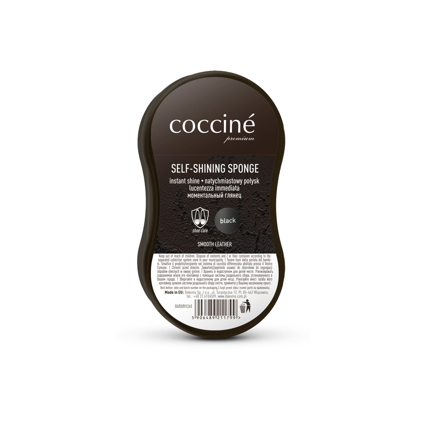 Shoe Sponge, Self-Shining, Black, (55/03/01/02C), Coccine