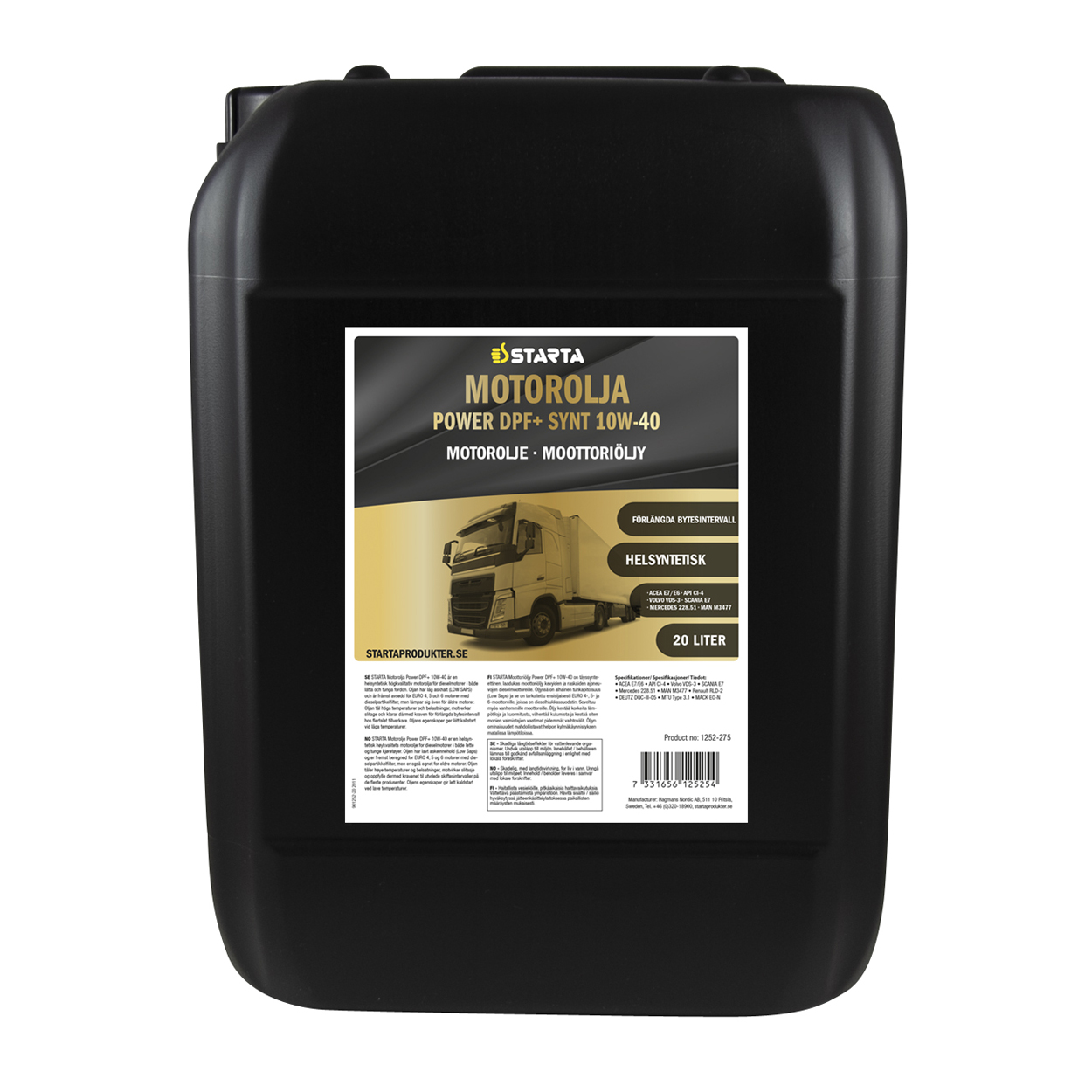 Starta Motorolja Power DPF+ Synt 10W-40 20 L - 2