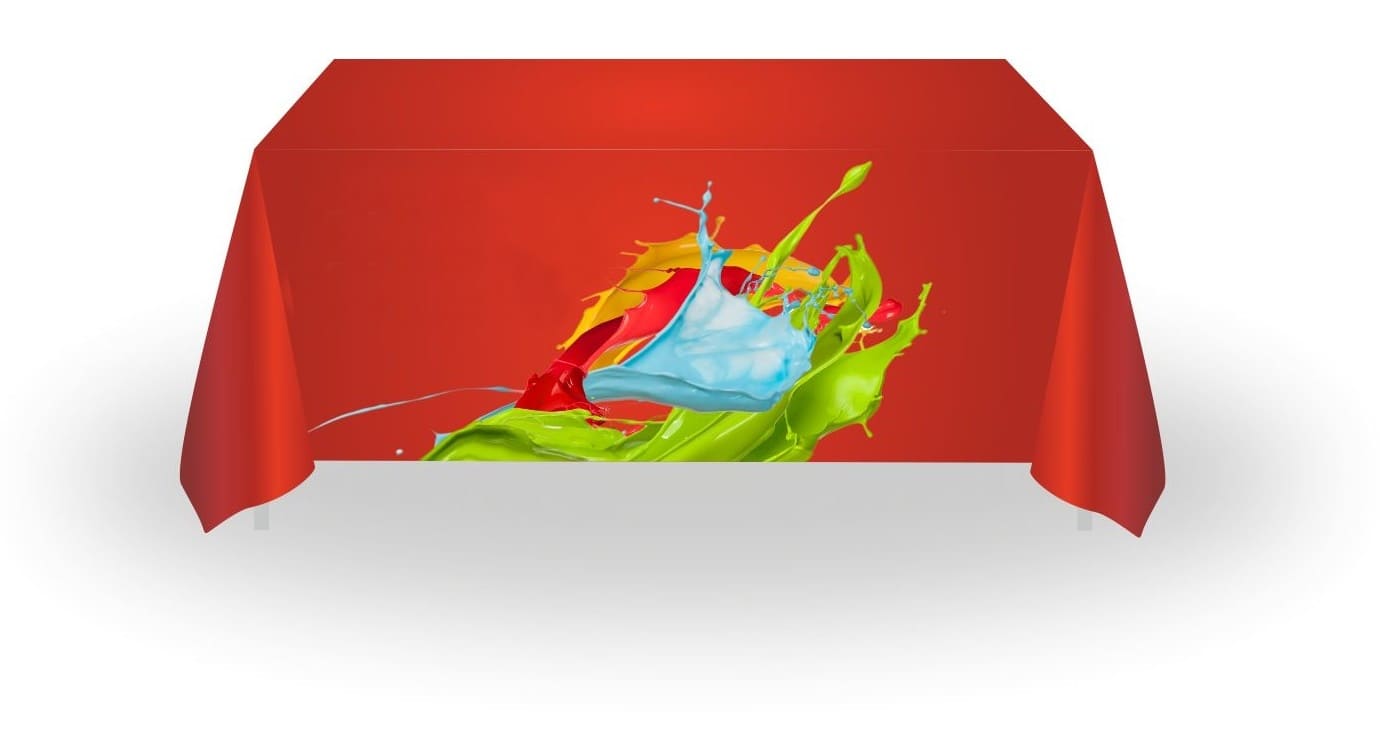 Reklamduk, mässduk med tryck på, från 2 x 1.5m (Storlek : 4x1.5m)