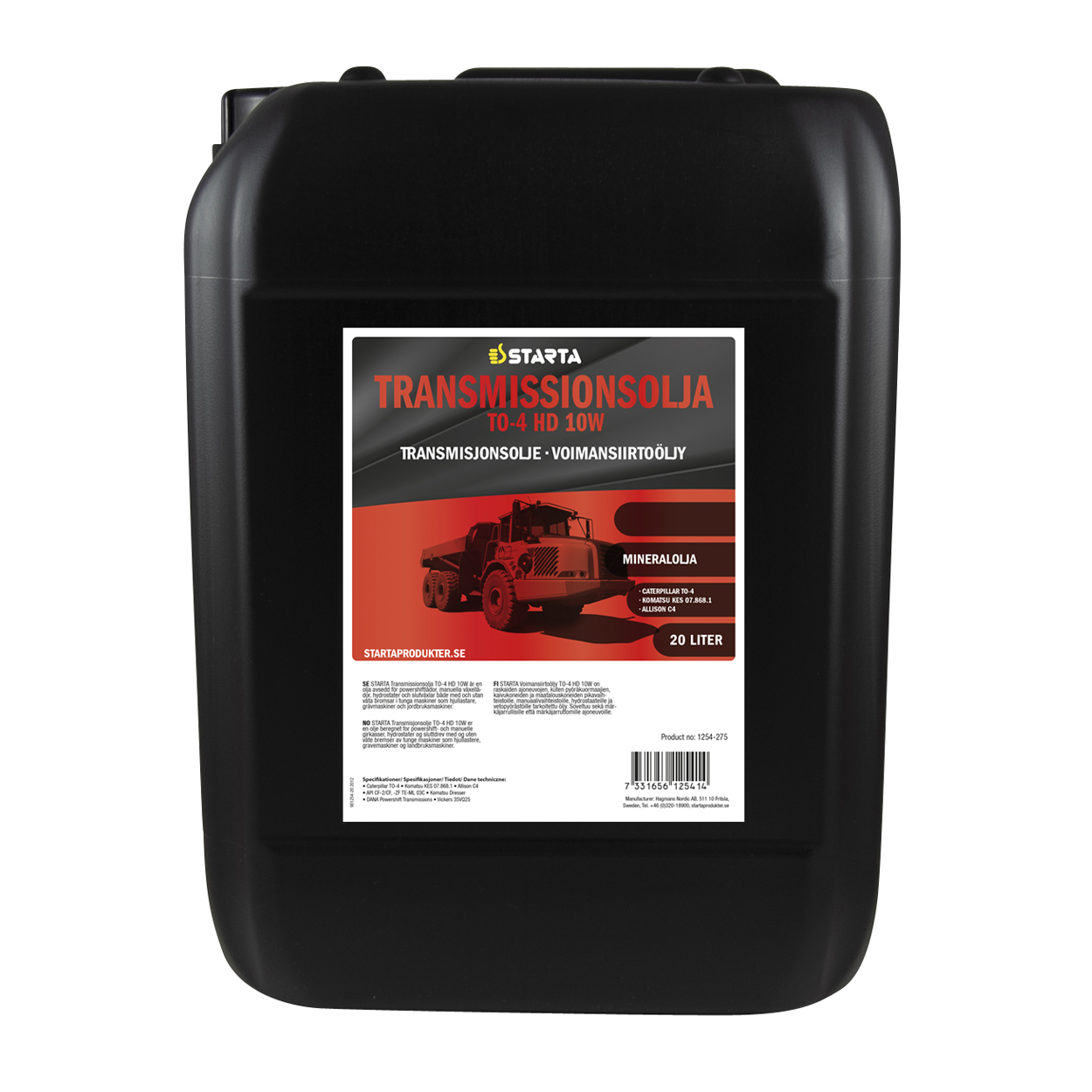 Starta Transmissionsolja TO-4 HD 10W 20 L - 2