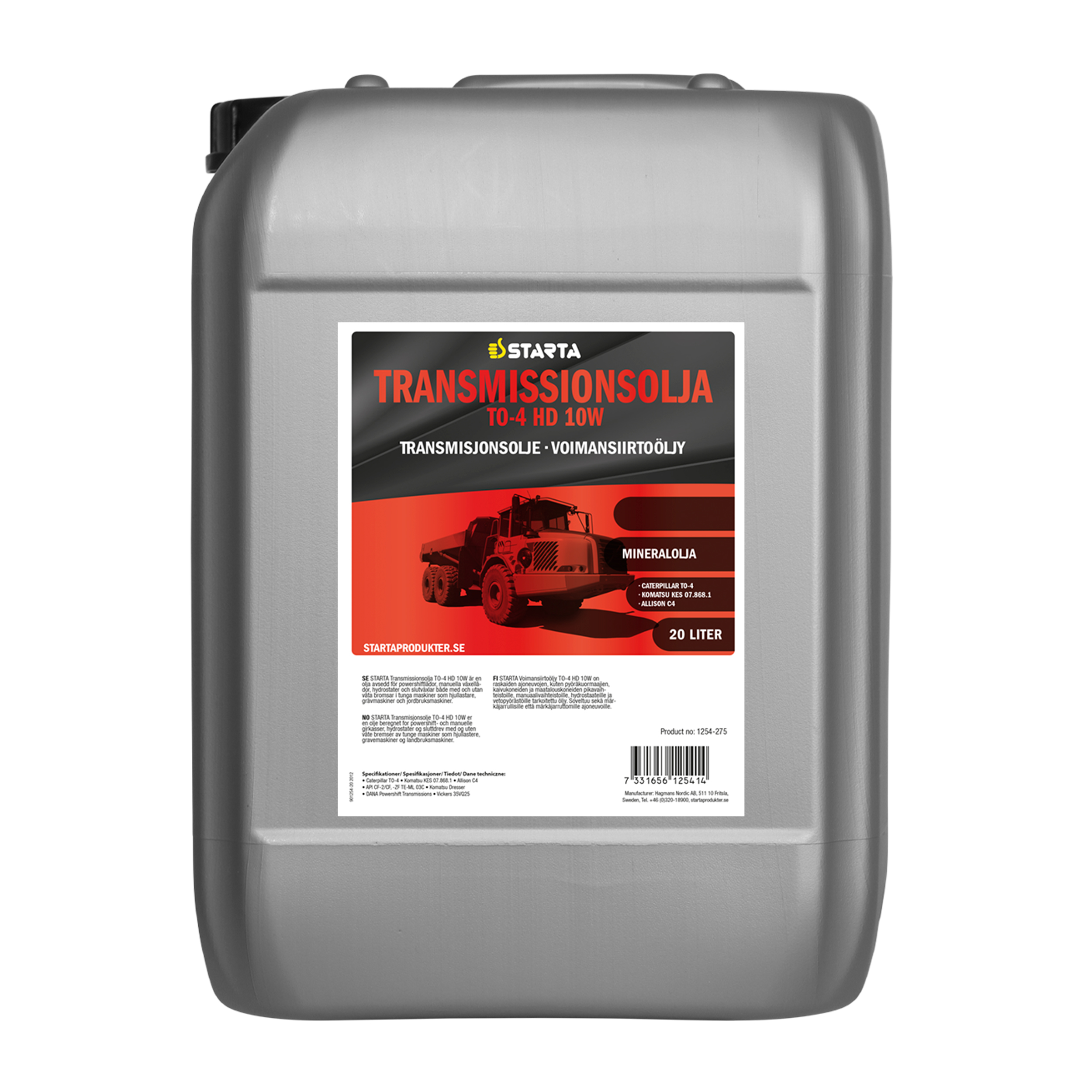 Starta Transmissionsolja TO-4 HD 10W 20 L - 3