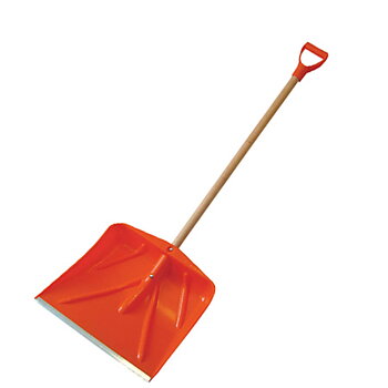 Profix Snöskyffel, snöraka 445 x 410 mm lång, aluminiumkant, trähandtag 38m