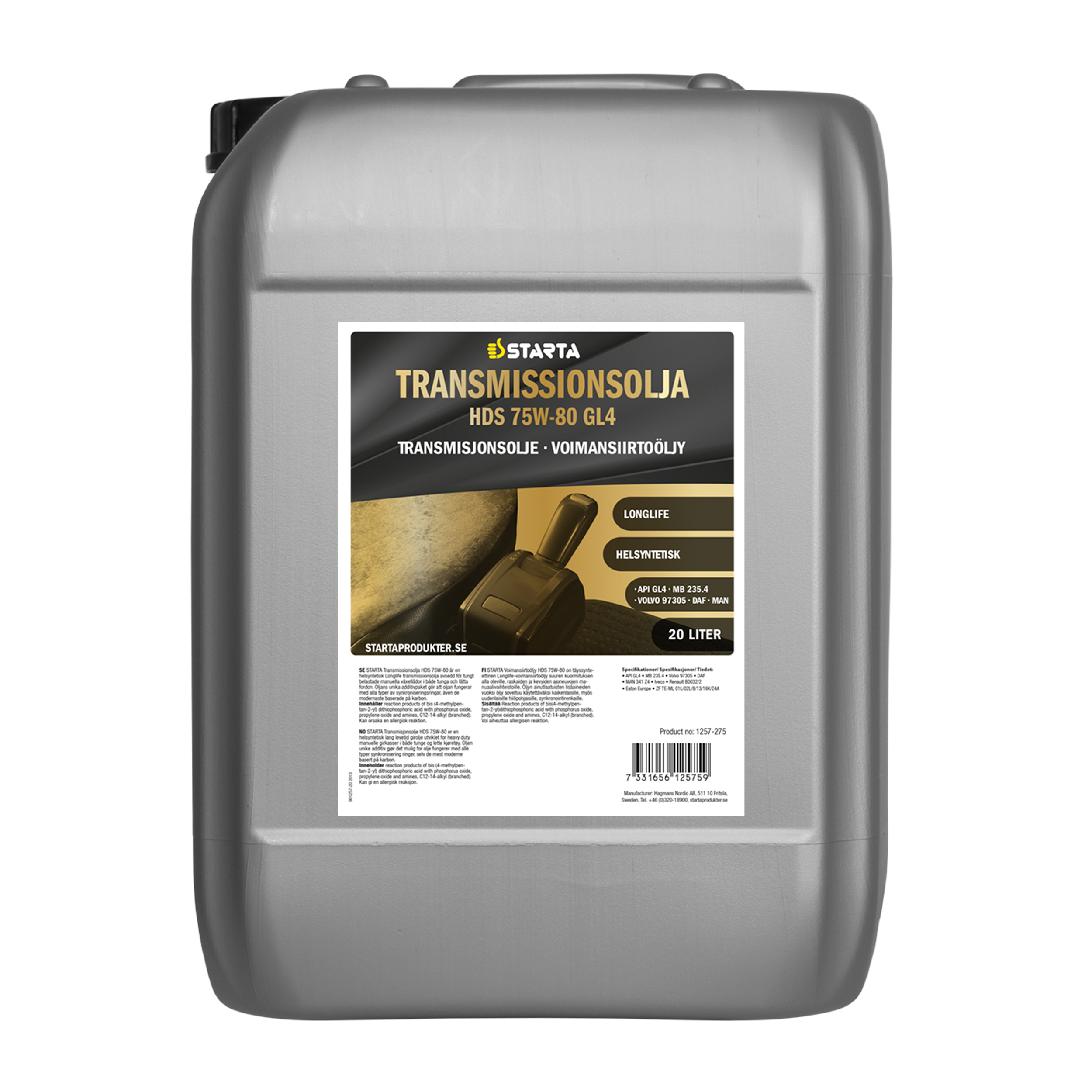 Starta Transmissionsolja HDS 75W-80 GL4 20 L - 3