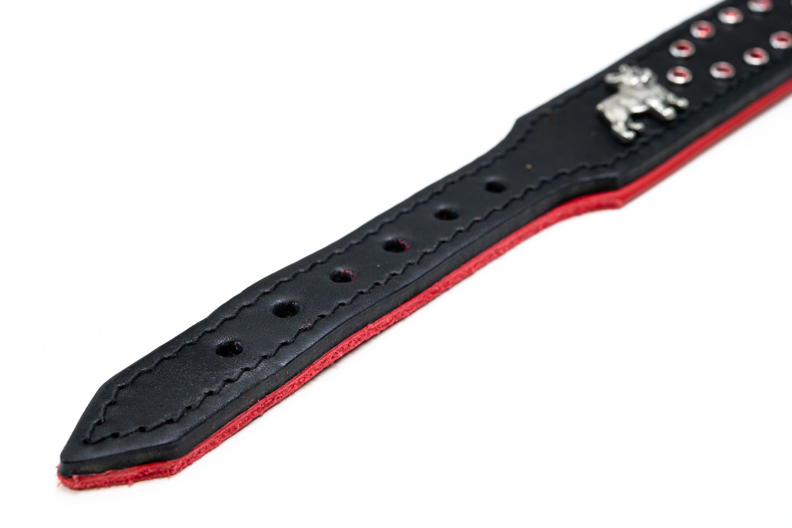 Mjukis Exkslusivt hundhalsband 48 cm, skräddarsytt, äkta läder med mjukt nappaläder på insidan, handgjort - 6