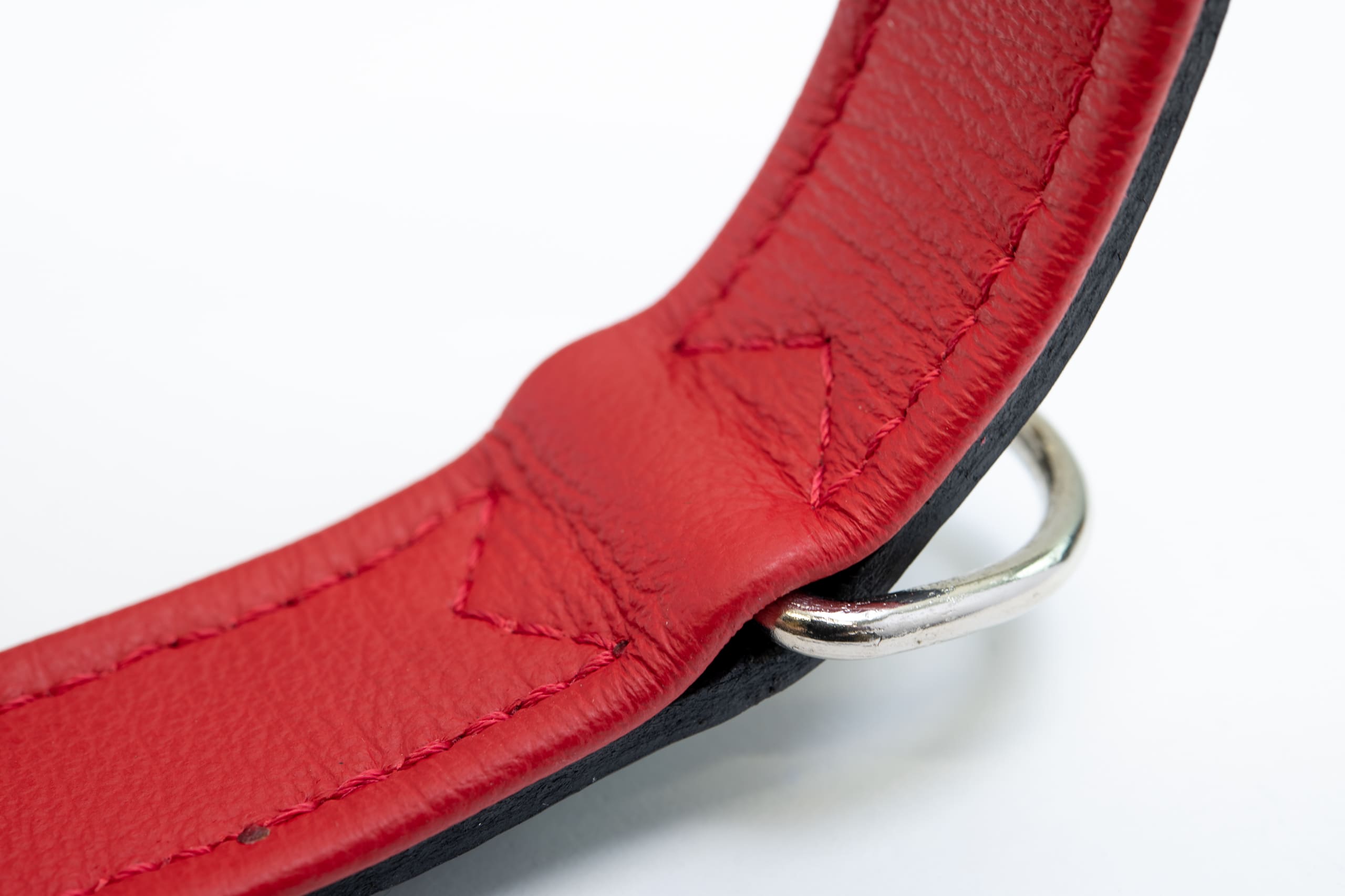 Mjukis Exkslusivt hundhalsband 48 cm, skräddarsytt, äkta läder med mjukt nappaläder på insidan, handgjort - 9
