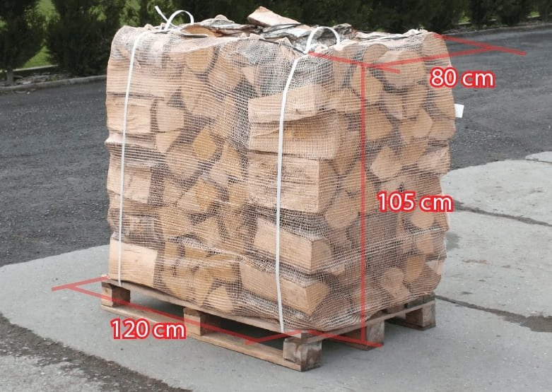 Ved för rökning, torrt alder utan bark, 1 pall ca 500 kg, inkl. frakt - 2