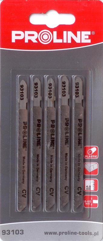 PROLINE TOOLS Sågblad för trä 75 x 100 mm, 6TPI, 4.0 mm, 5 st, Proline