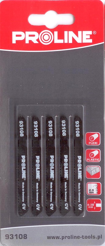PROLINE TOOLS Sågblad 5st, Plexi 50 x 75 mm, 12 TPI, 2 mm B, Proline
