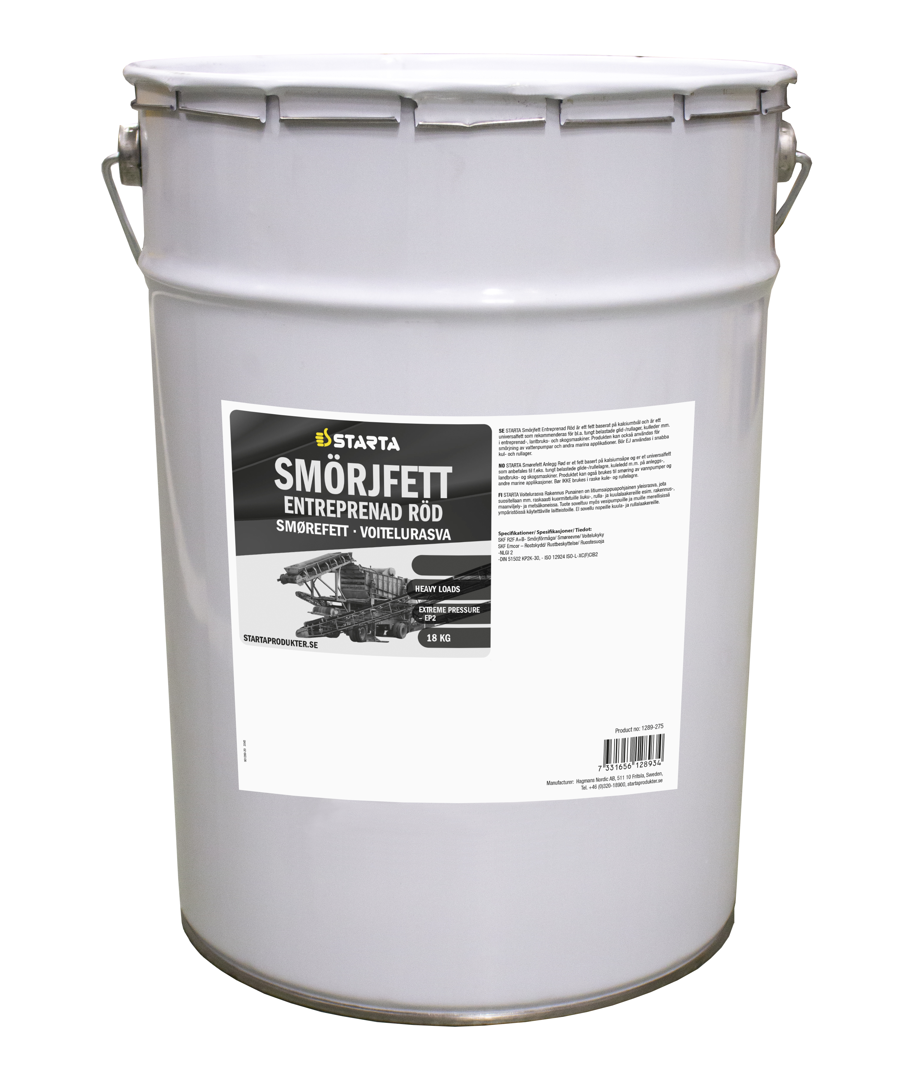 Starta Kranarmsfett Hink 18 KG