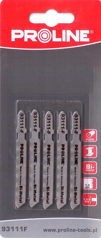 PROLINE TOOLS Sågblad 5st, Bi-Metall 50 x 75 mm, 21TPI, 1.2 mm B, Proline
