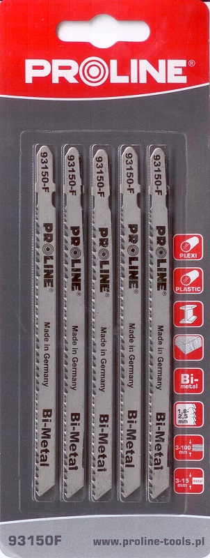 PROLINE TOOLS Sågblad 5st, bi-metall 110 x 132 mm, 10TPI, 1.8 mm B, Proline