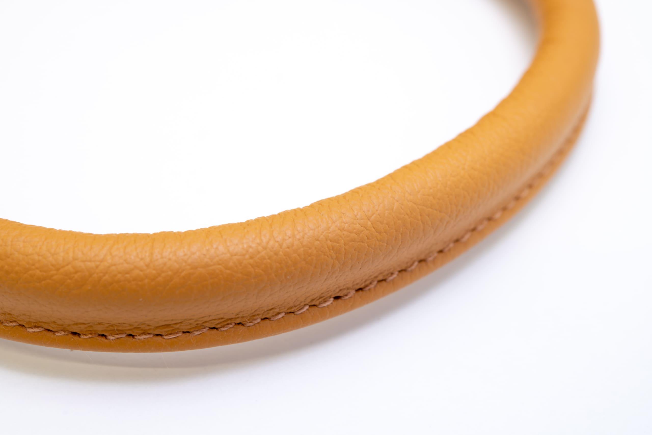 Mjukis Exklusivt hundhalsband 60 cm, runt dressyrhalsband av äkta mjukt läder (nappaläder), justerbart, handgjort - 15