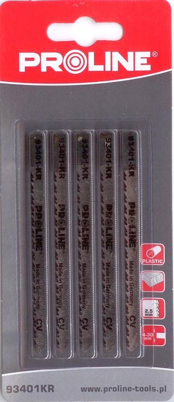 PROLINE TOOLS Borr för trä och plast 75 mm, 100 TPI, 2.5 mm, 5 st, Proline - 2