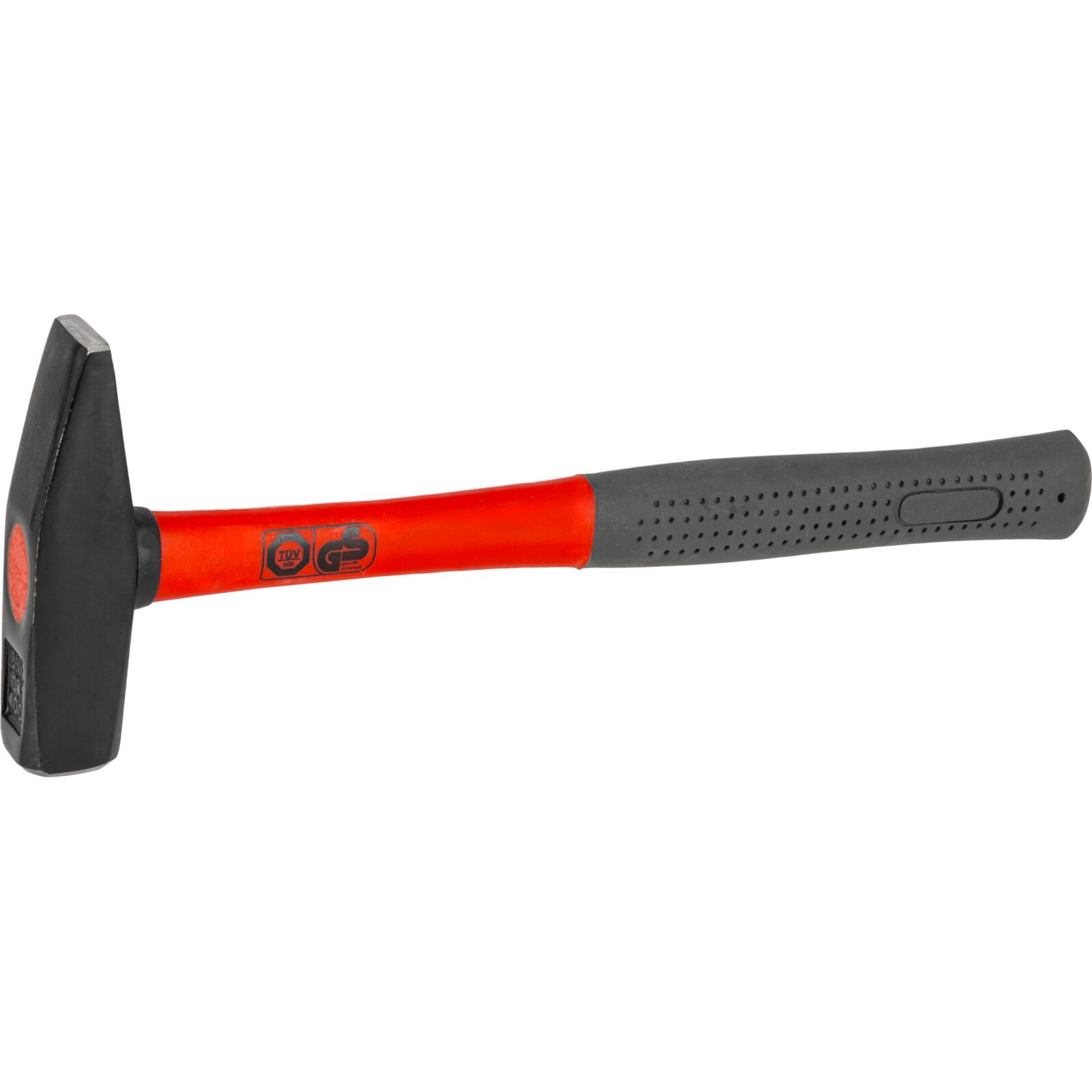 PROLINE TOOLS Maskinistklubba 400g, Fiberglas Handtag med Gul Plastbeläggning, Gummiskydd Svart, Huvud Målat Svart Matt, Proline - 3