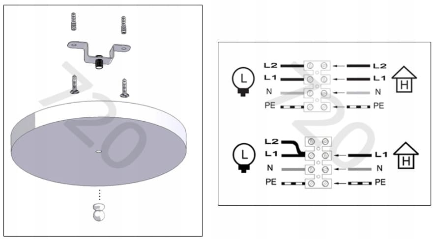 Taklampa av metall, Luxolar 382, 3 x E27 - 8