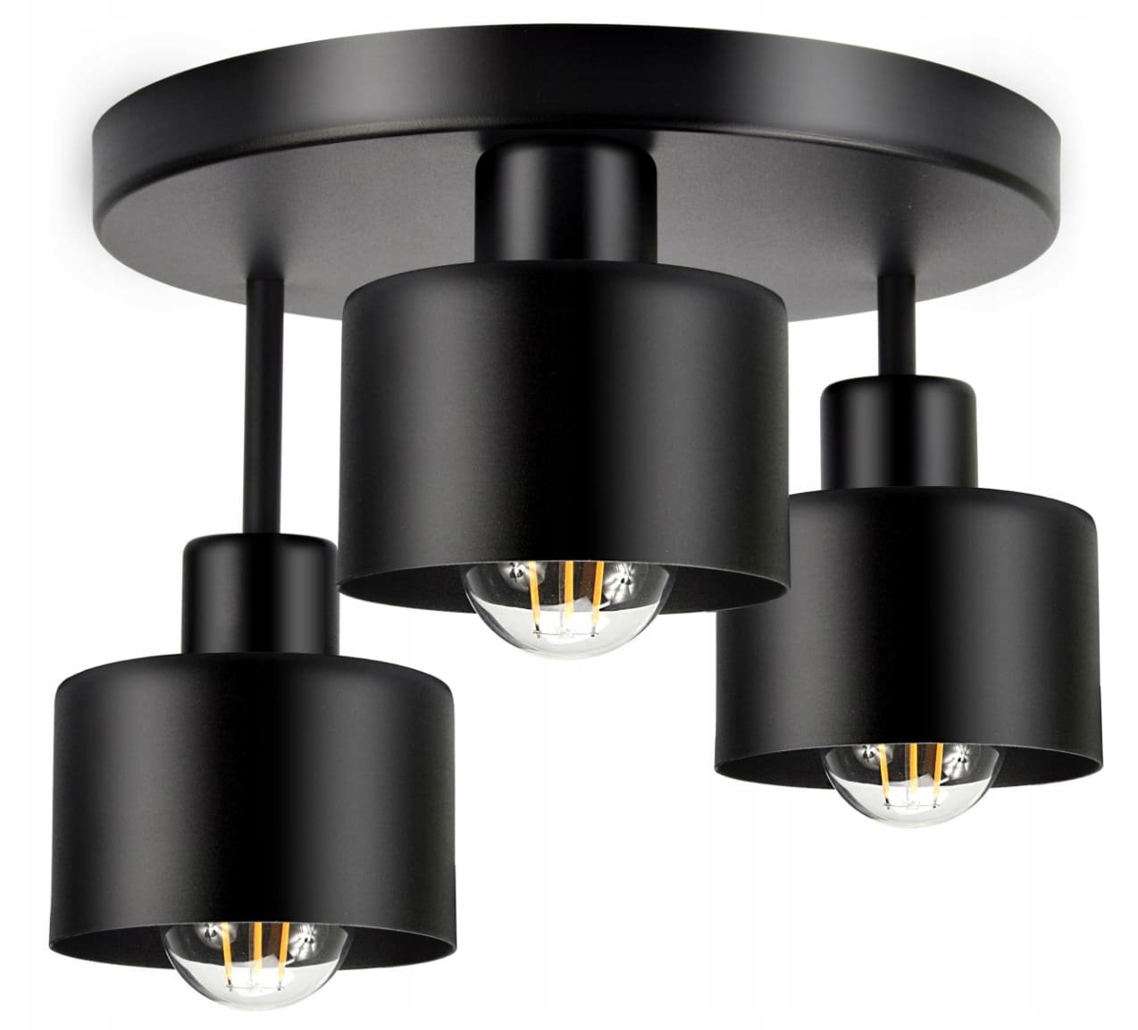 Taklampa av metall, Luxolar 382, 3 x E27