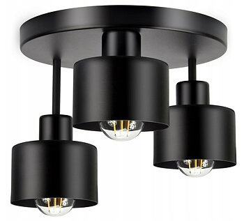 Taklampa av metall, Luxolar 382, 3 x E27