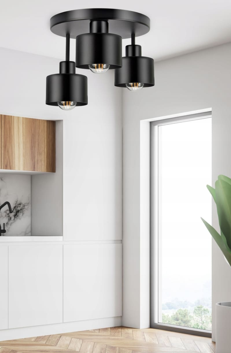 Taklampa av metall, Luxolar 382, 3 x E27 - 7