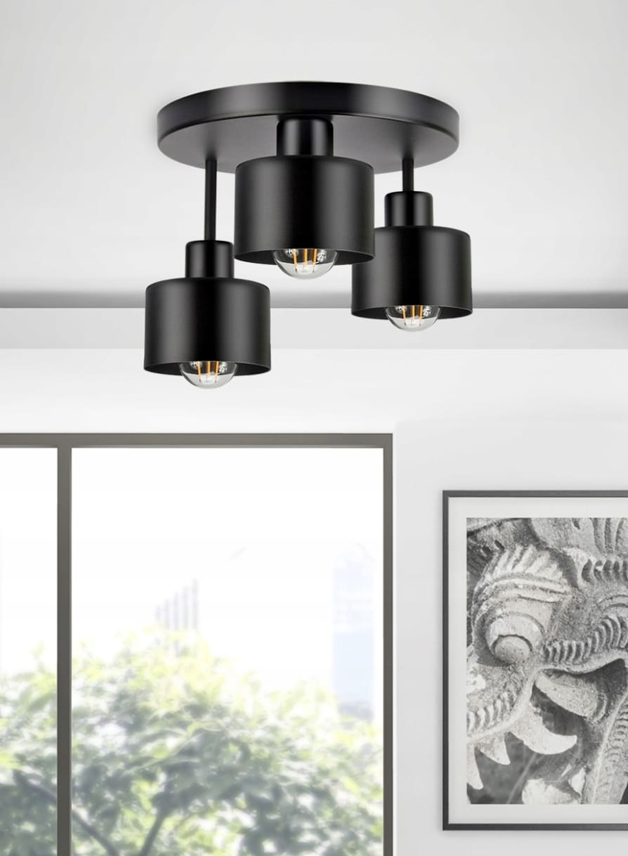 Taklampa av metall, Luxolar 382, 3 x E27 - 4