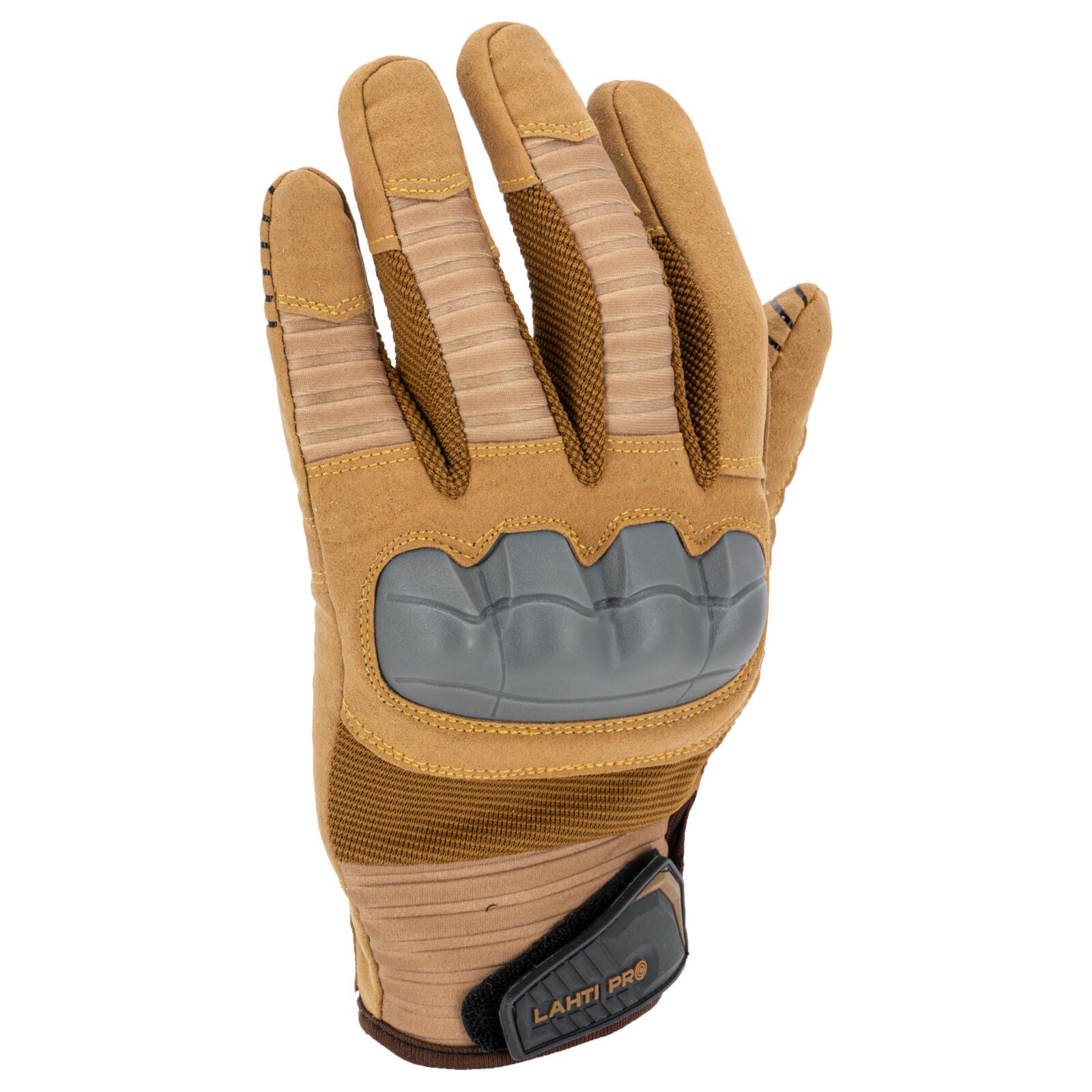 LahtiPro Handskar av syntetiskt läder, mekanikerhandskar, gråa, TPR CE, LAHTI (Handskestorlek : 9 [L] Handlängd 19,2cm Omkrets 22,9cm) - 5