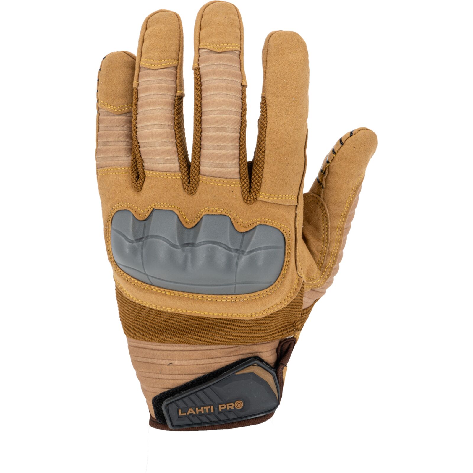LahtiPro Handskar av syntetiskt läder, mekanikerhandskar, gråa, TPR CE, LAHTI (Handskestorlek : 11 [XXL] Handlängd 21,5cm Omkrets 27,9cm) - 2