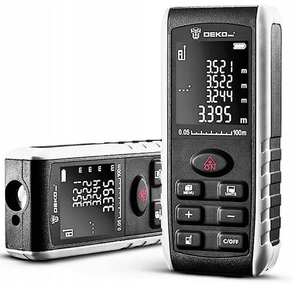Avståndsmätare laser 50m, +/- 1.5 mm, 7 funktioner, Deko